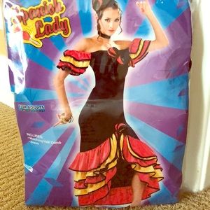 Spanish dress costume with accessories